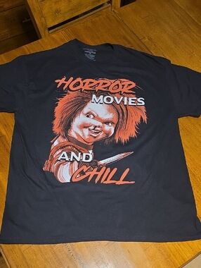 Chucky Horror Movies And Chill Gtaphic Tee Sz Xl